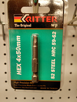 Бита Ritter WP HEX 4x50 мм (сталь S2) (1 шт. в блистерной упаковке)