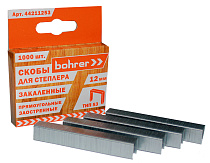 Скобы для степлера Bohrer (тип 53) 8х0,7мм закаленные (1000 шт.)