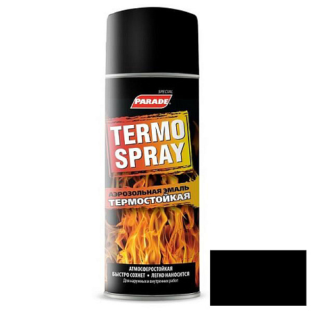 0006374 Эмаль аэрозольная PARADE TERMO SPRAY  Черный