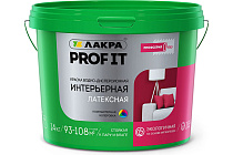 Краска Интерьерная Латексная Лакра PROF IT База А 14кг